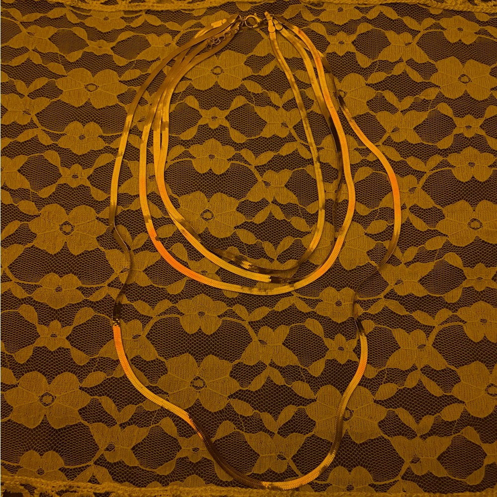 Gold Layered Snake Chain Necklace